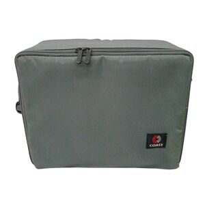 Coast CD Storage Case Portable Zippered Media Disc Organizer Wall Hanging Gray